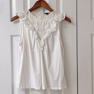 J.Crew eyelet trim sleeveless top